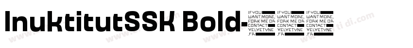 InuktitutSSK Bold字体转换